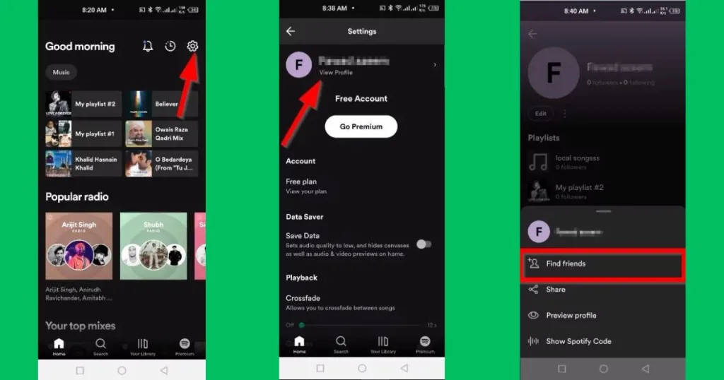 How to find and add friends on Spotify (mobile)