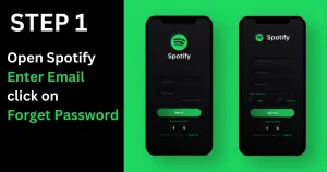 Step 1 of Resetting Spotify password
