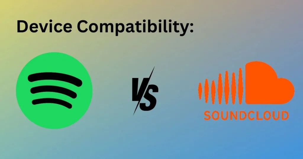 Device Compatibility Spotify Vs SoundCloud