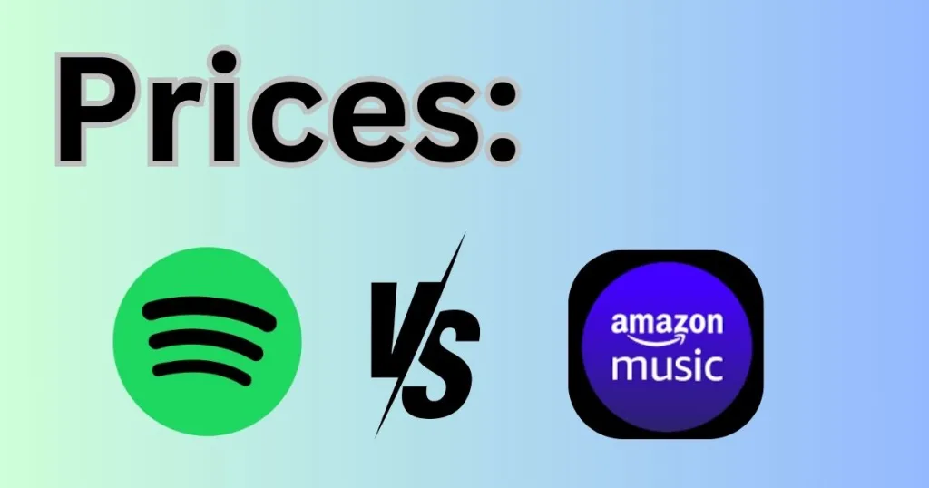 Prices: Spotify vs Amazon Music